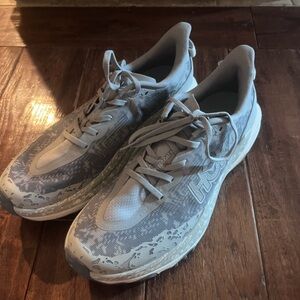 Hoka Gray and Cream Men's Sneakers